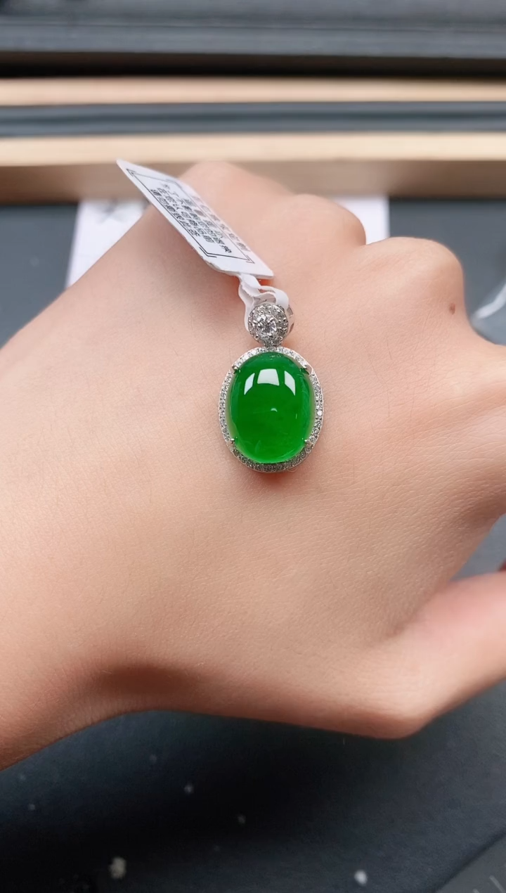 翡翠戒指银S925镶嵌11