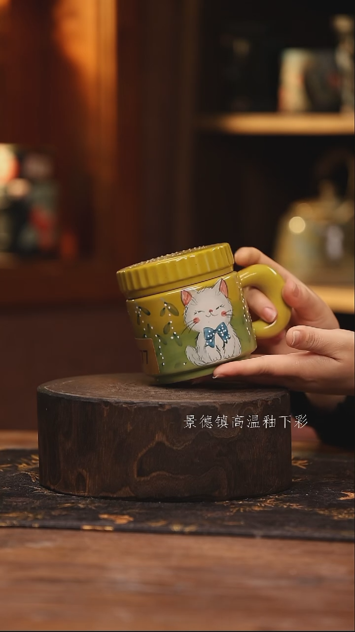 陶瓷  景德镇高温釉下手绘陶瓷@L777@