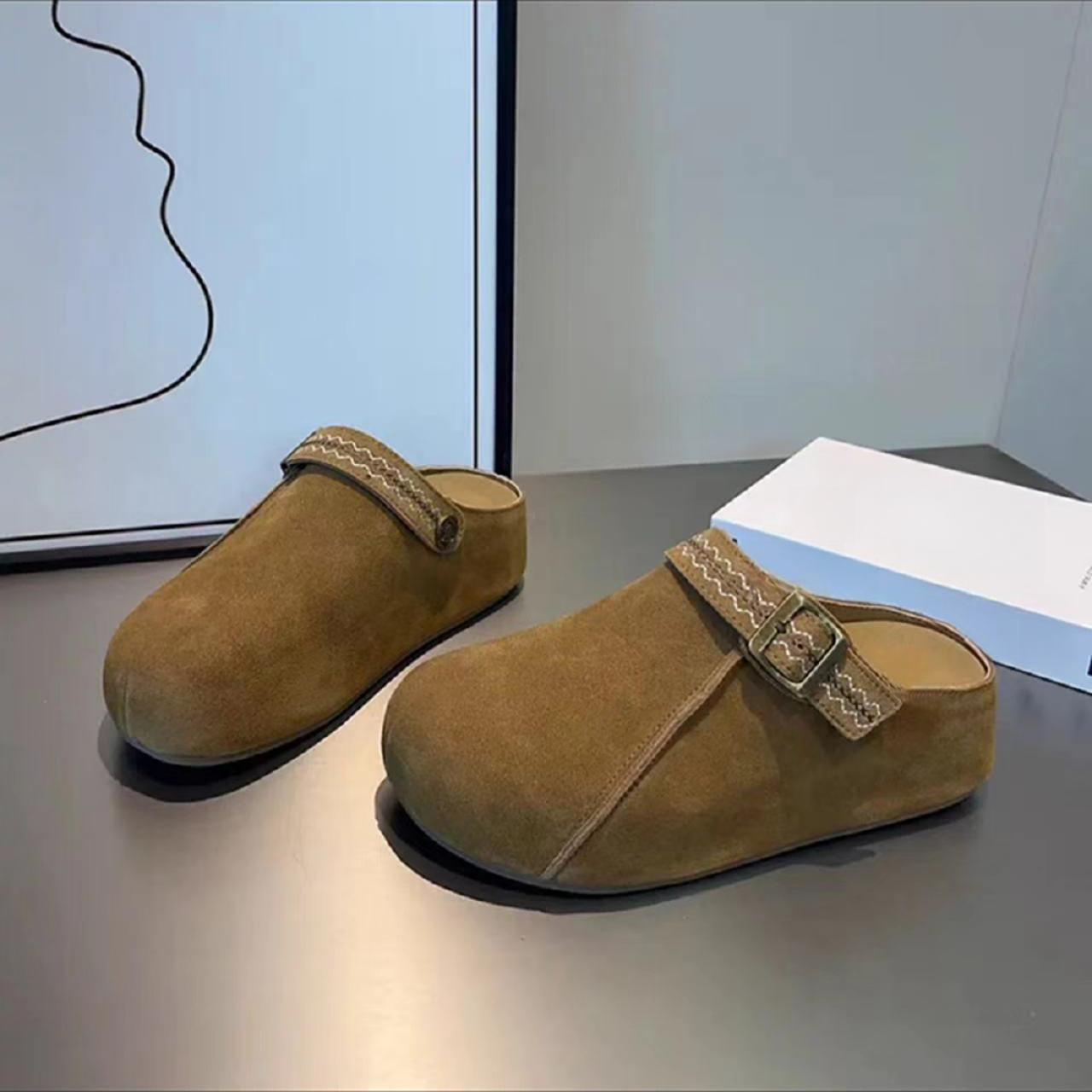 7547-A2-加绒博肯拖鞋女鞋