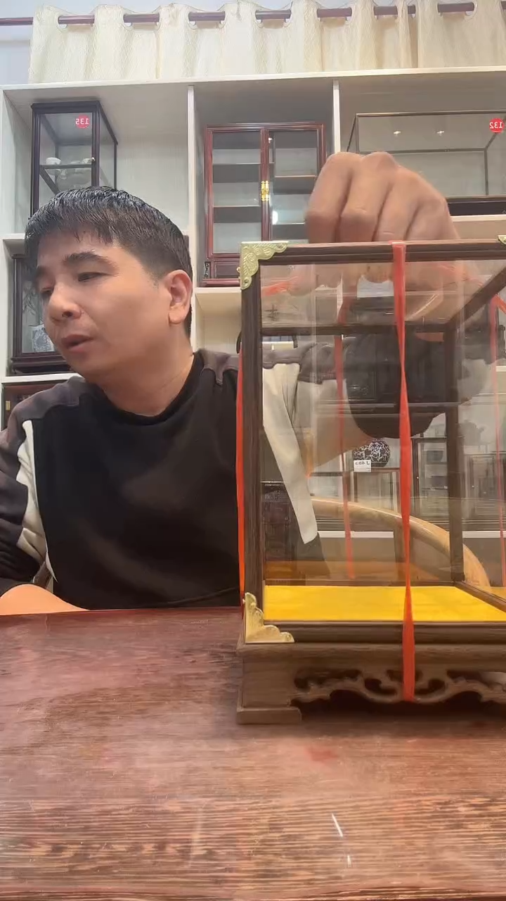 鸡翅木莫*孤品玻璃罩538