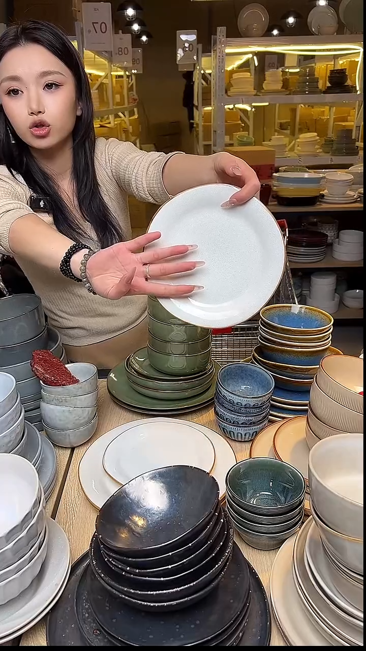 瓷186外贸尾货窑变釉下彩默外微瑕