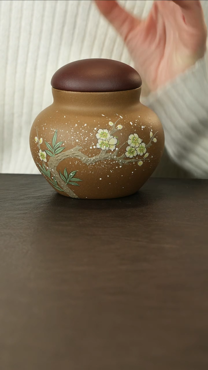 【闪购商品】紫砂茶叶罐直播福利紫泥粉段泥葫芦罐约100克