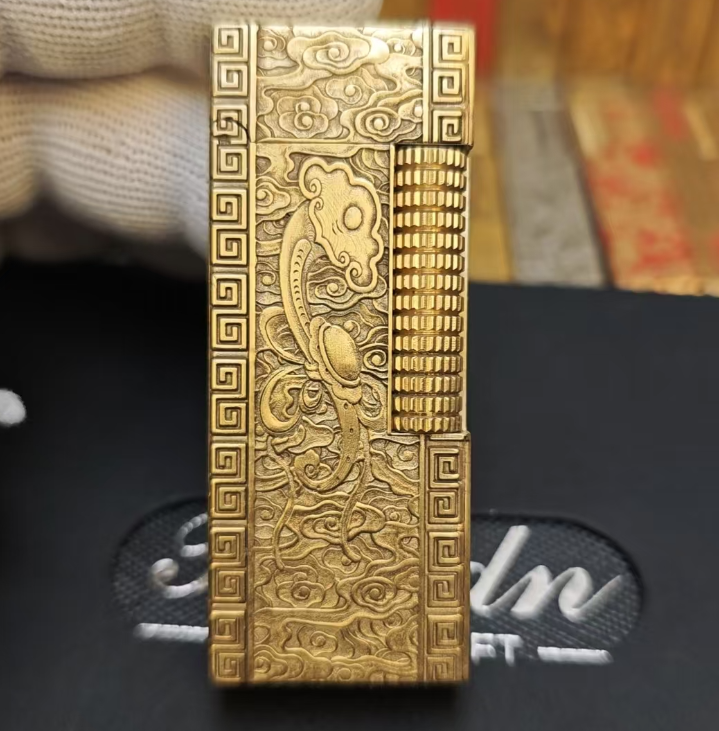 奥罗拉战神如意雕刻打火机浮雕工艺复古设计煤油打火机