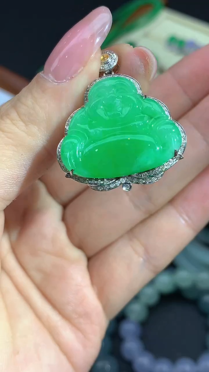 【闪购商品】翡翠颈饰18K金镶嵌20-天然翡翠