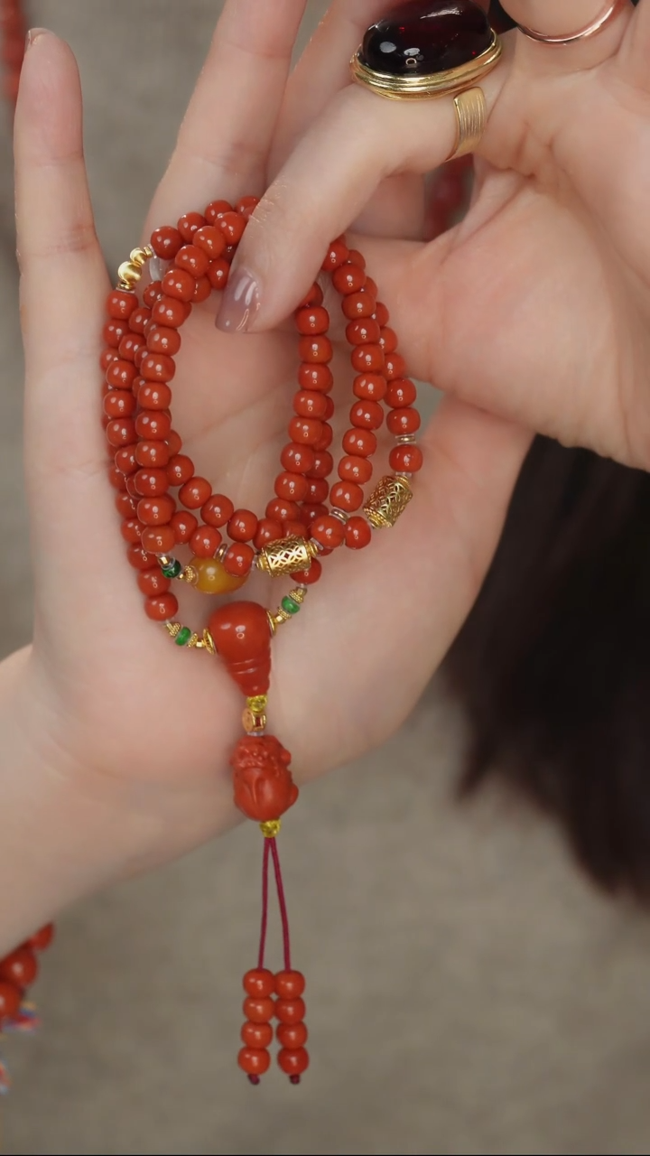 定制南红玛瑙小*芦项链