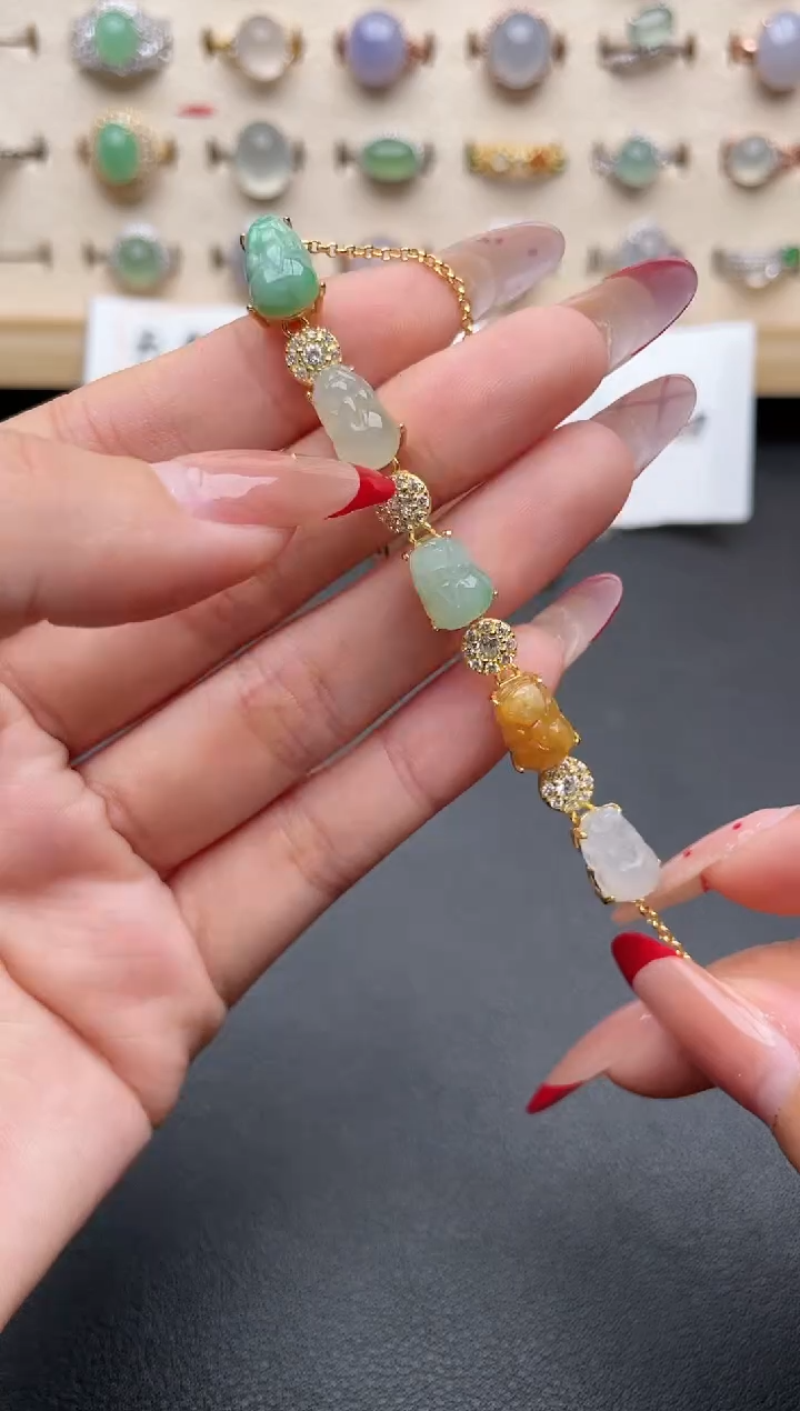 【闪购商品】翡翠戒指银S925镶嵌一物一证一礼盒