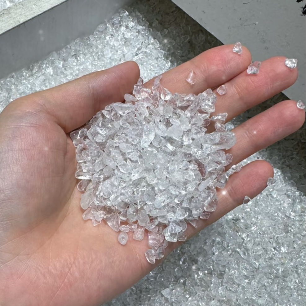 天然白水晶碎石消磁石100g