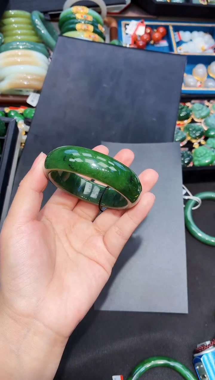 未镶嵌手镯和田玉55-56多样性发一