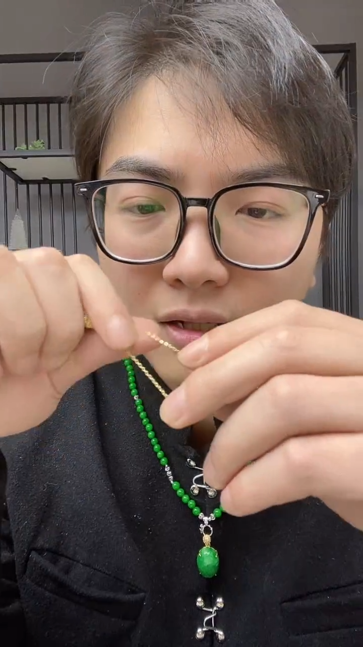 【闪购商品】翡翠颈饰合金老刑珠吊坠