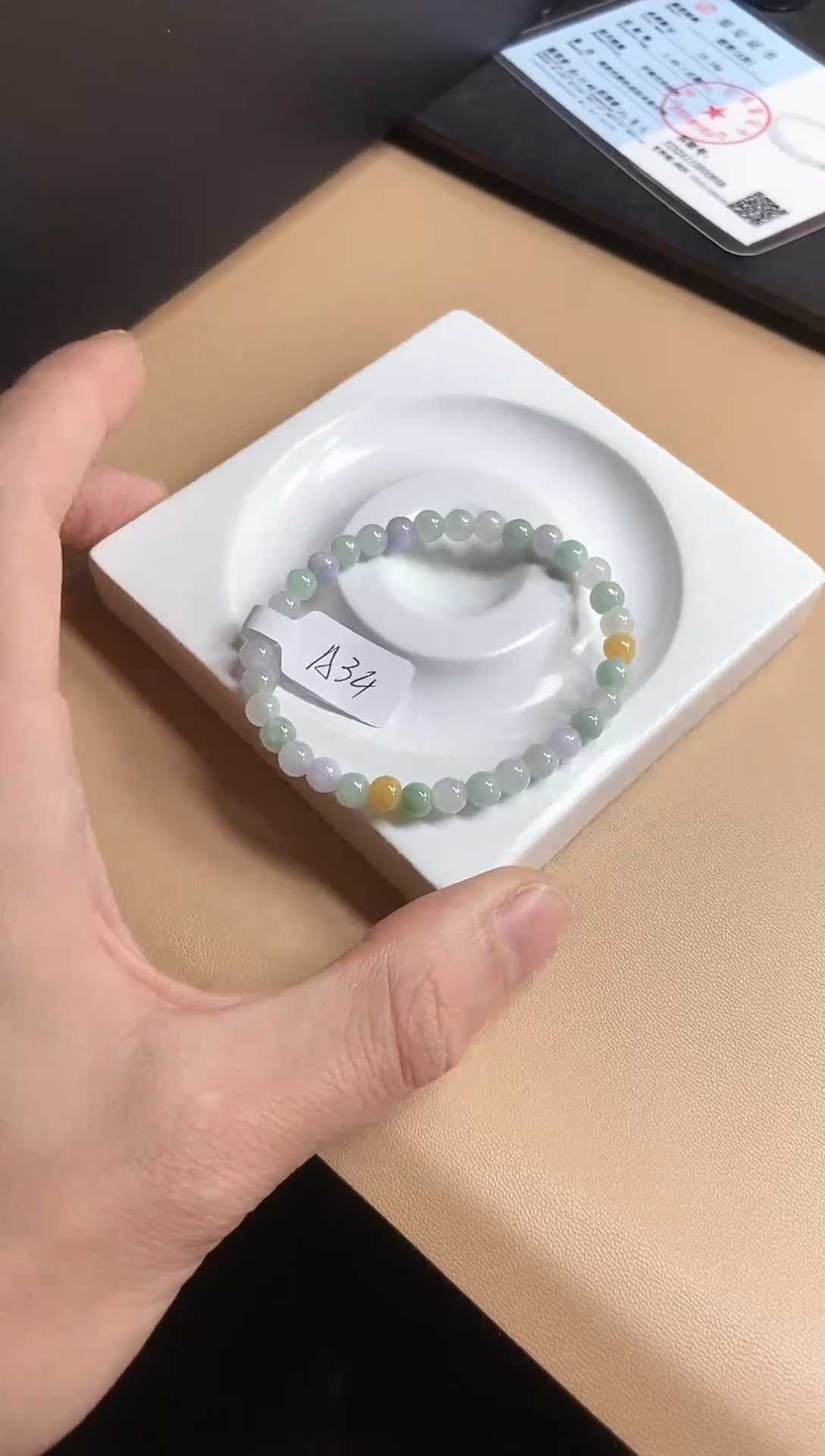 【闪购商品】翡翠手串未镶嵌天然翡翠A货手串A34