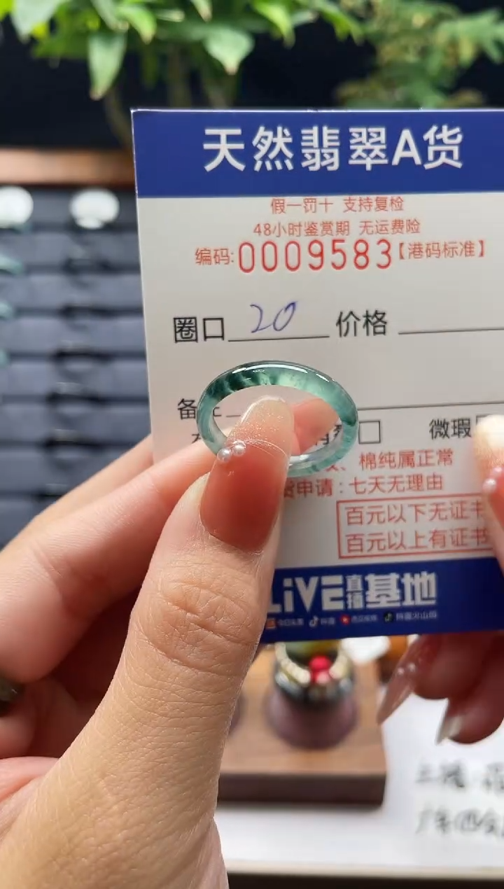 翡翠未镶嵌戒指天然翡翠戒指9583