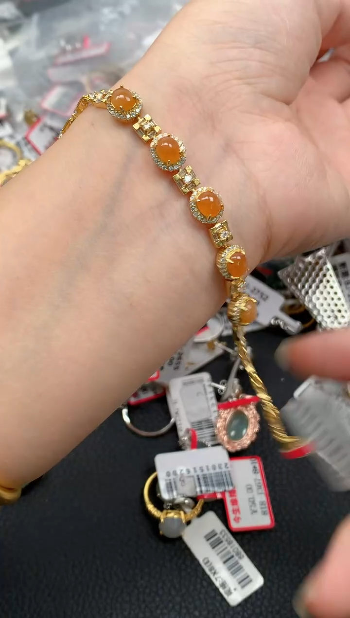 翡翠戒指银S925镶嵌天然A货缅甸翡翠