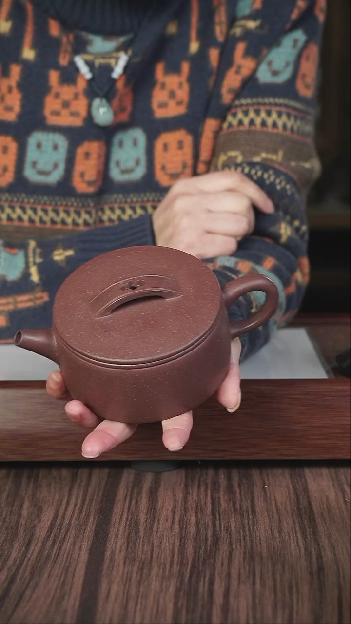 【闪购商品】紫砂茶壶千禧紫泥 汉瓦 240cc