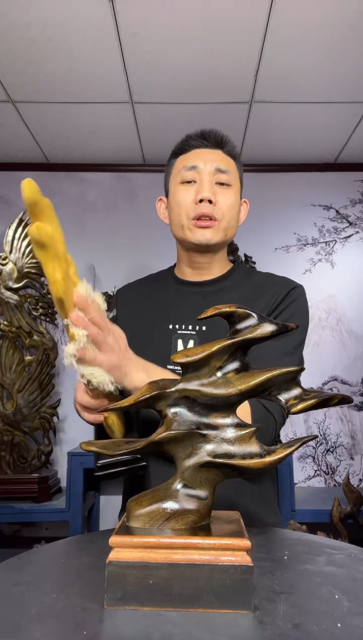 金丝楠木雕款承*顺金丝楠木工艺品摆件