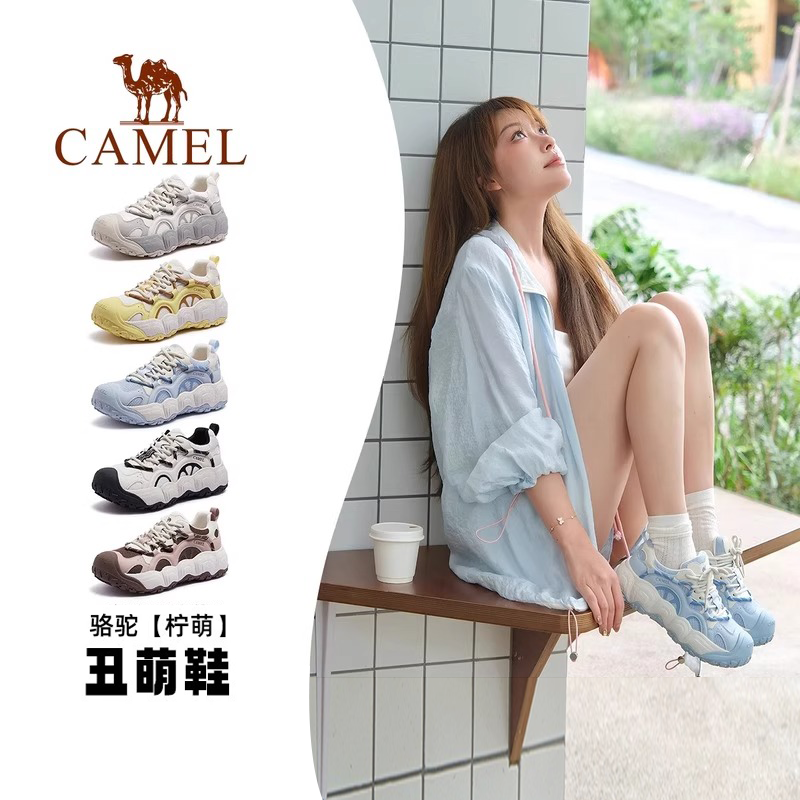 骆驼柠萌丑萌鞋女秋季新款厚底增高面包鞋休闲板鞋老爹鞋运动鞋女