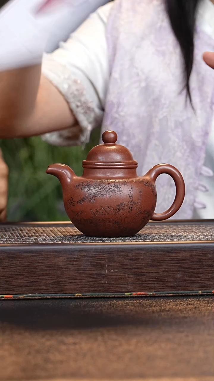 茶壶紫砂小鱼JGT掇球 底槽清 320cc