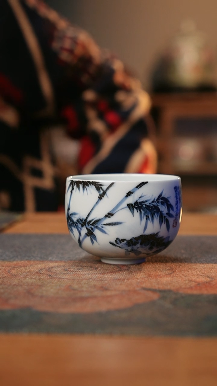 【闪购商品】康亭守艺有余系列：鳜鱼竹纹定风波禅定杯