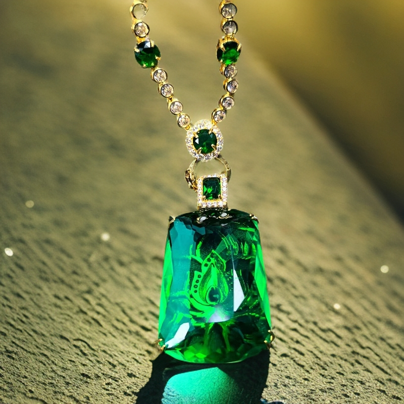 古C069顶奢缅古馆藏美丽首饰配礼盒配链子