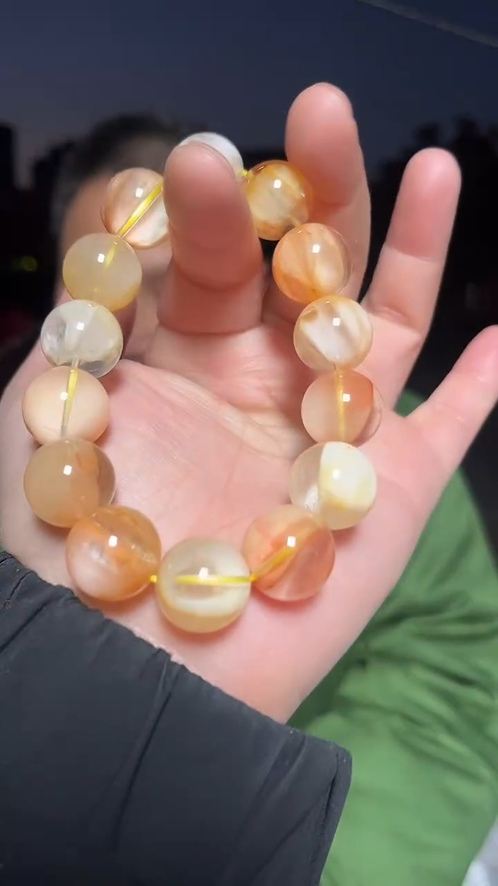 【闪购商品】水晶手链未镶嵌天然兔毛手串多样性发一16mm