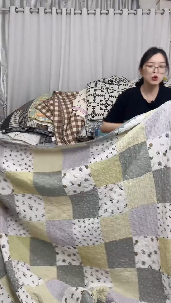 棉200*230绿灰格子