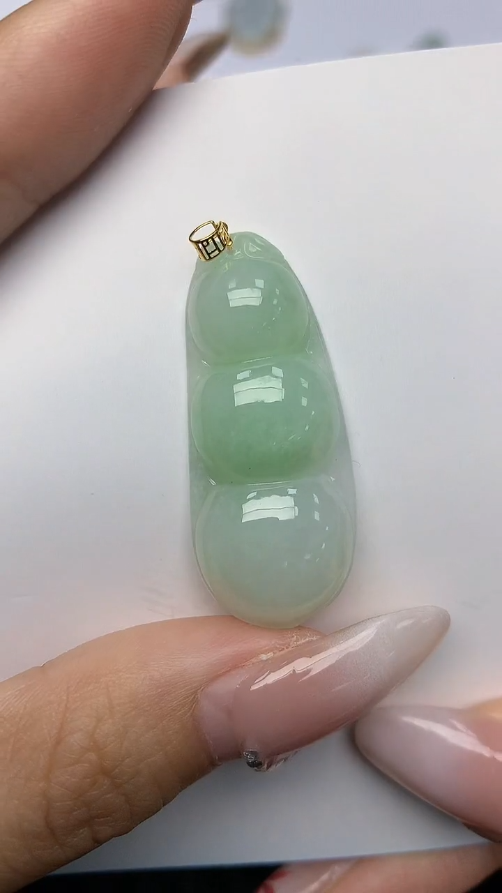 【闪购商品】翡翠颈饰18K金镶嵌天然翡翠A货