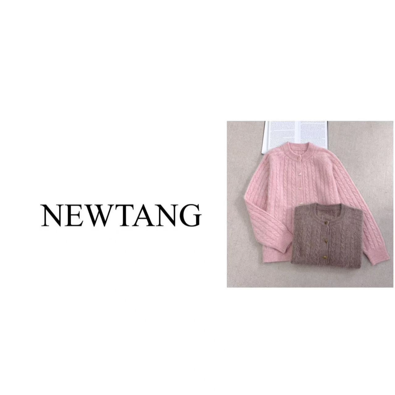 【浮梦】1194 100%羊毛圆领毛衣外套女新款高级感长袖软糯针织开衫