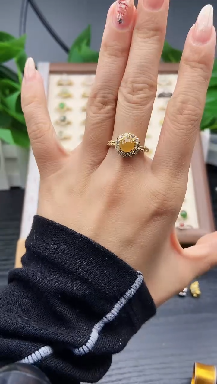 银S925镶嵌戒指翡翠12