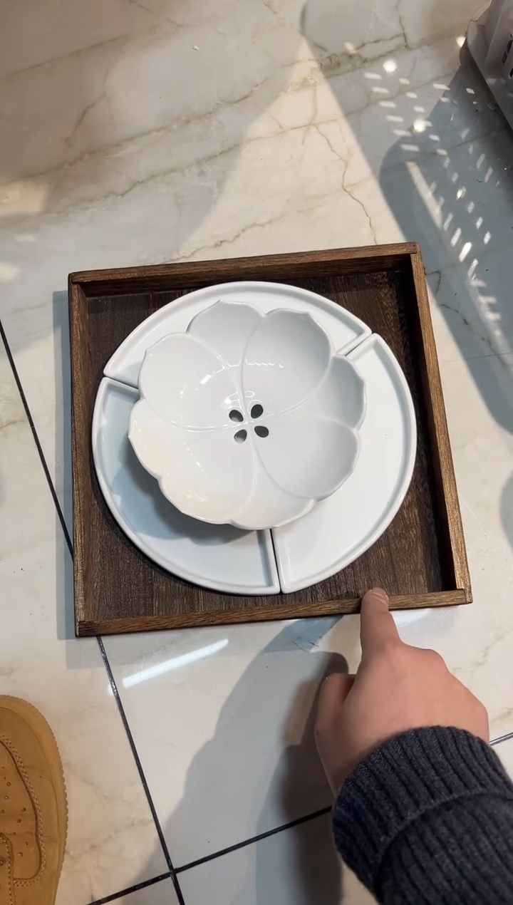 瓷片陶微瑕商品 介意勿拍 带托盘