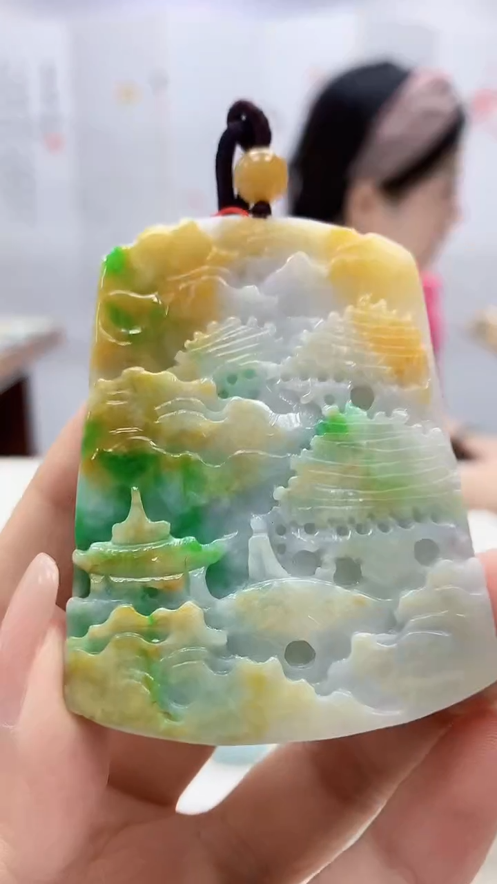定制翡翠未镶嵌4852xx-毛货挂件160