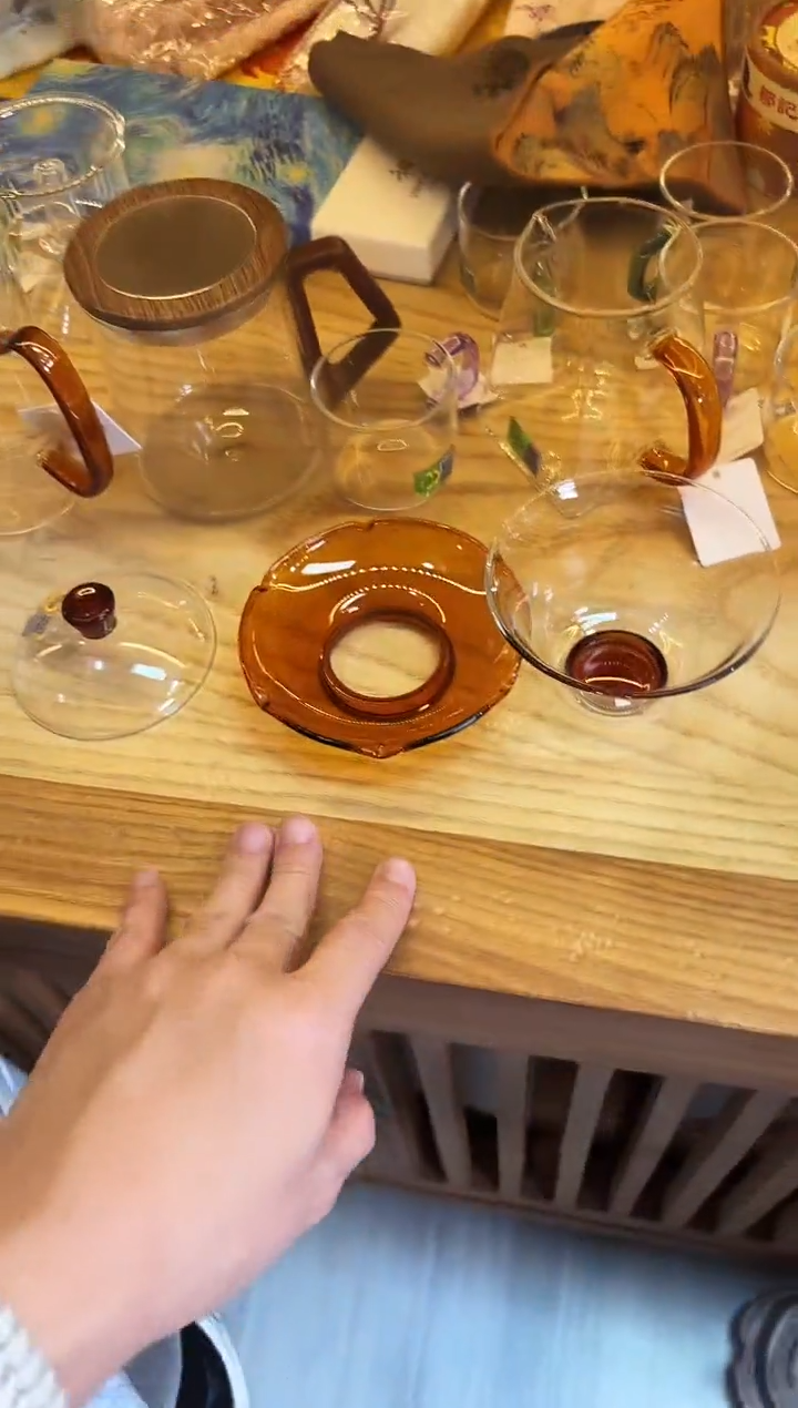 荷叶盖碗/琥珀色