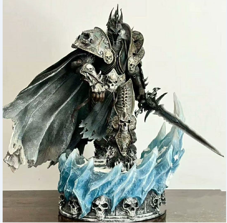 【全款预售】魔兽世界巫妖王高40cm25新款地台眼睛地台发光潮玩手办