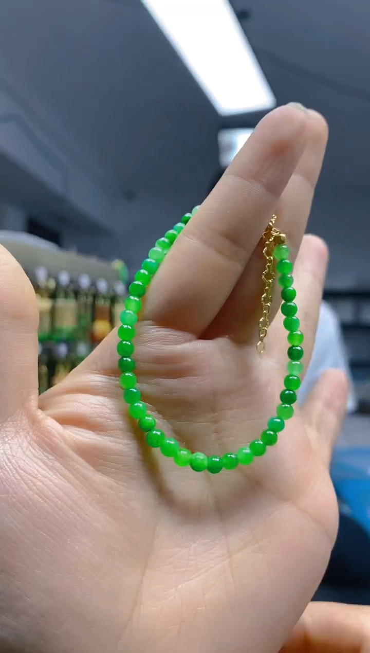 【闪购商品】翡翠耳饰合金0458翡翠手链
