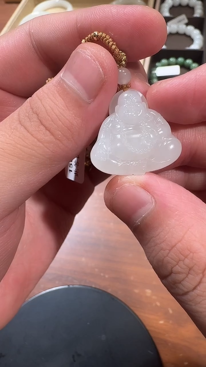 【闪购商品】和田玉吊坠未镶嵌1568白玉佛公