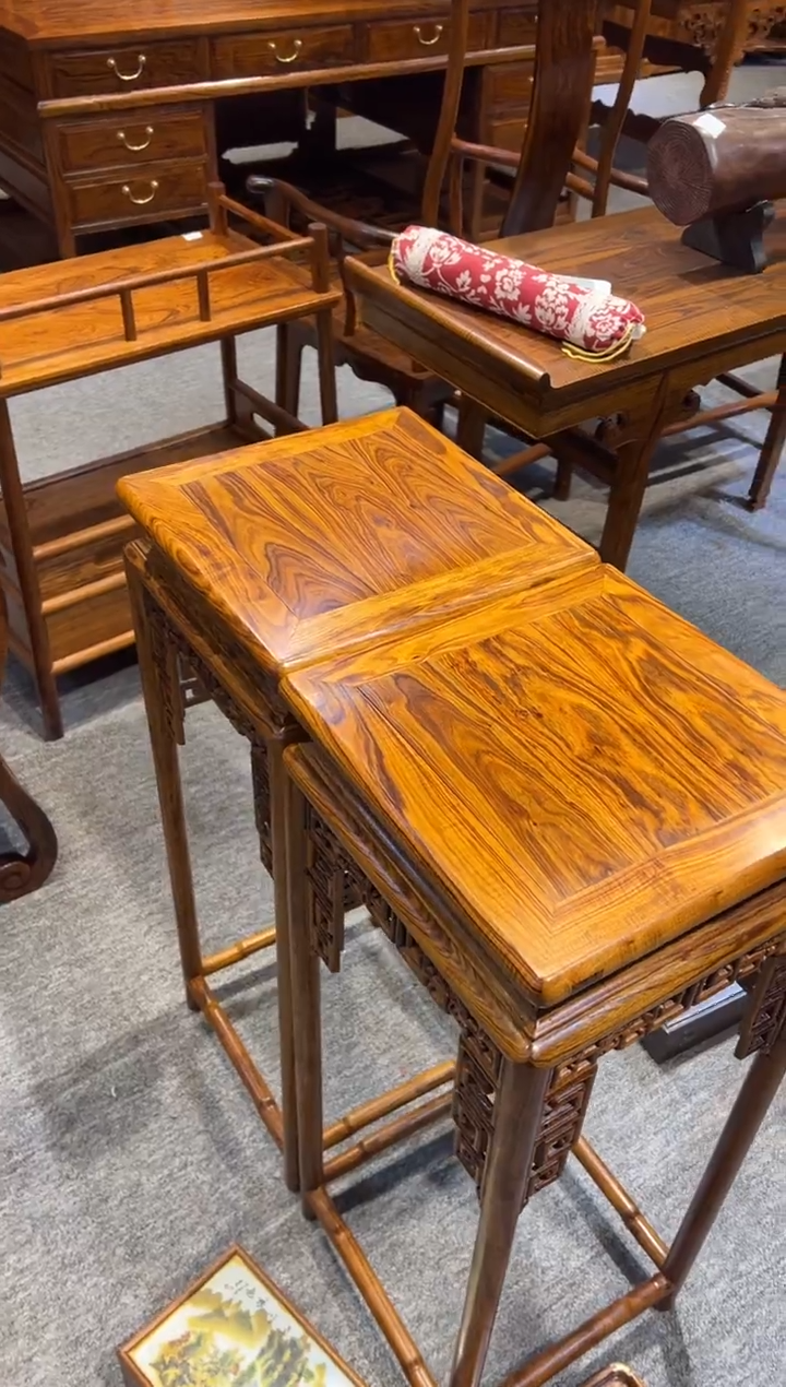 花梨木类花架 红木家居