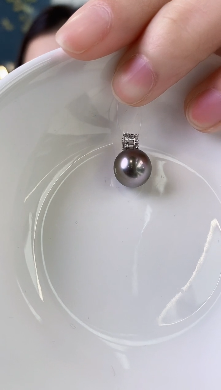 【闪购商品】海水珍珠吊坠(不含链)18K金镶嵌10-11海水珍珠吊坠