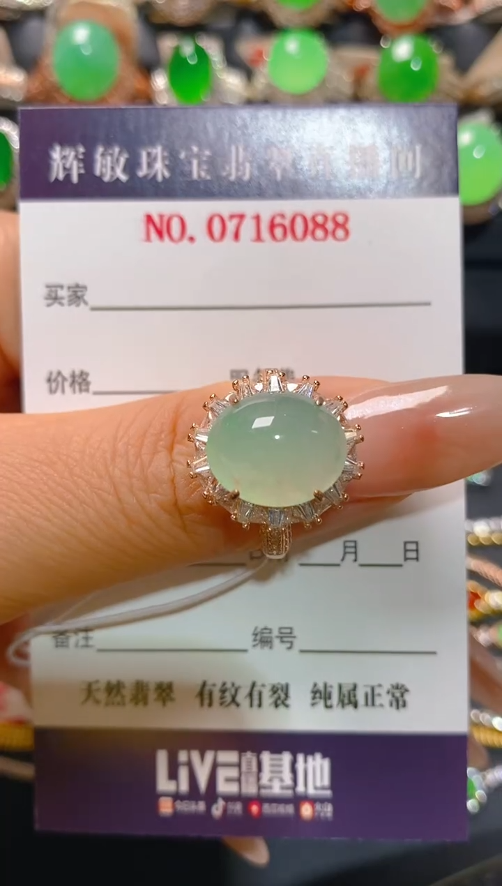 【闪购商品】翡翠耳饰银S925镶嵌天然A货翡翠1