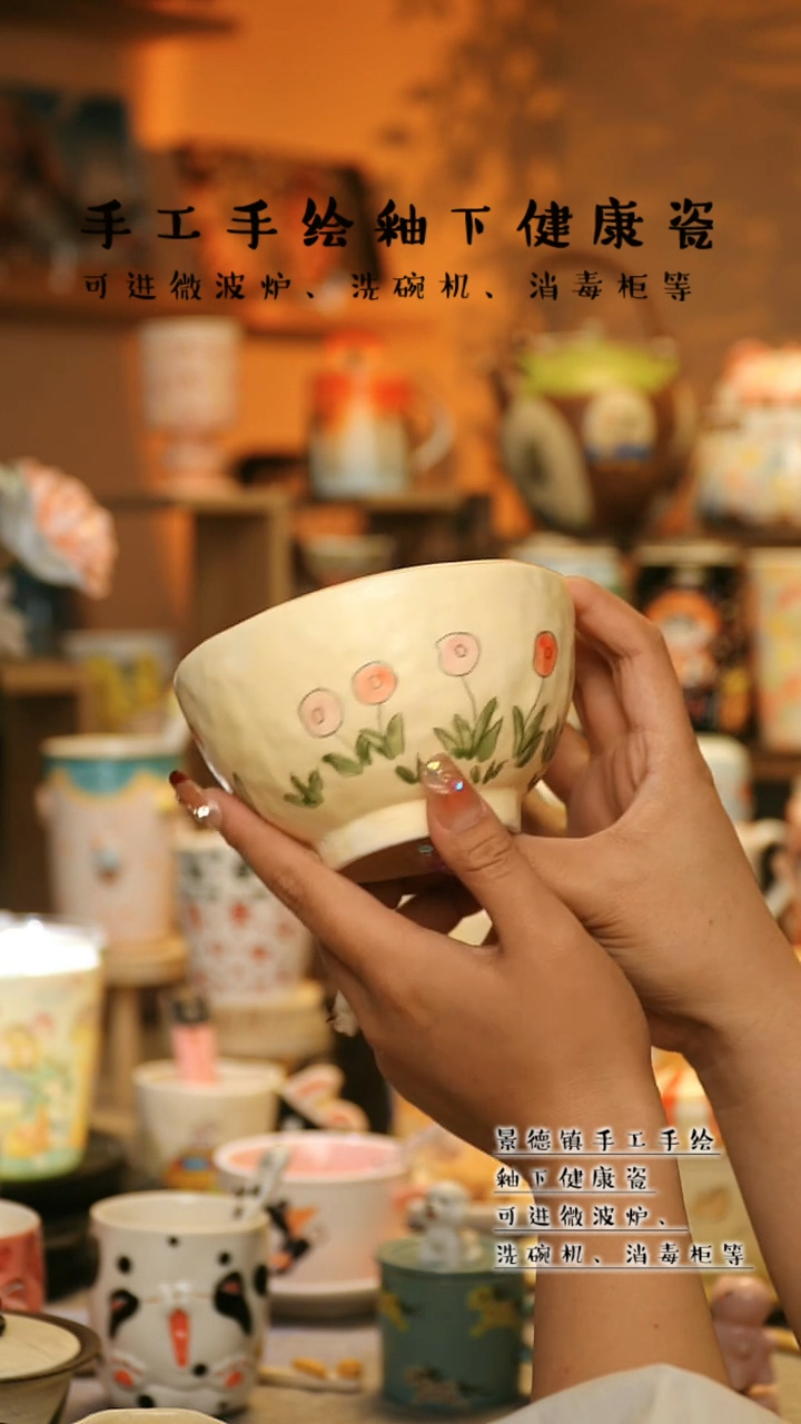 【闪购商品】杯景德镇高温釉下彩陶瓷&A859
