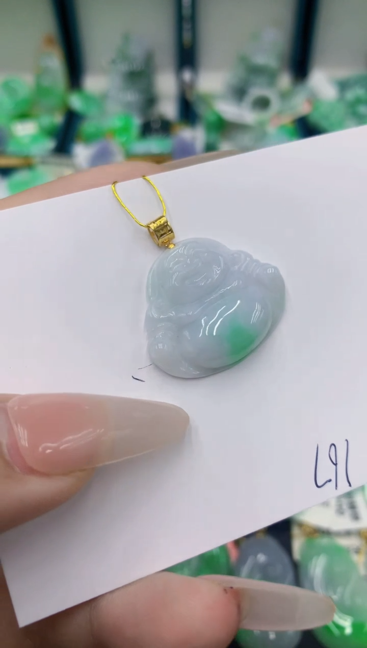 翡翠18K金镶嵌颈饰号链接111111111