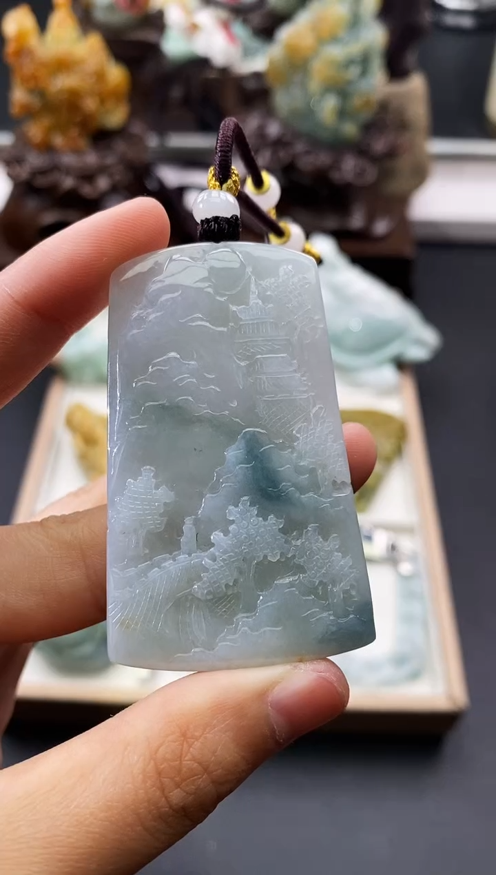 颈饰未镶嵌翡翠天然缅甸A货翡翠