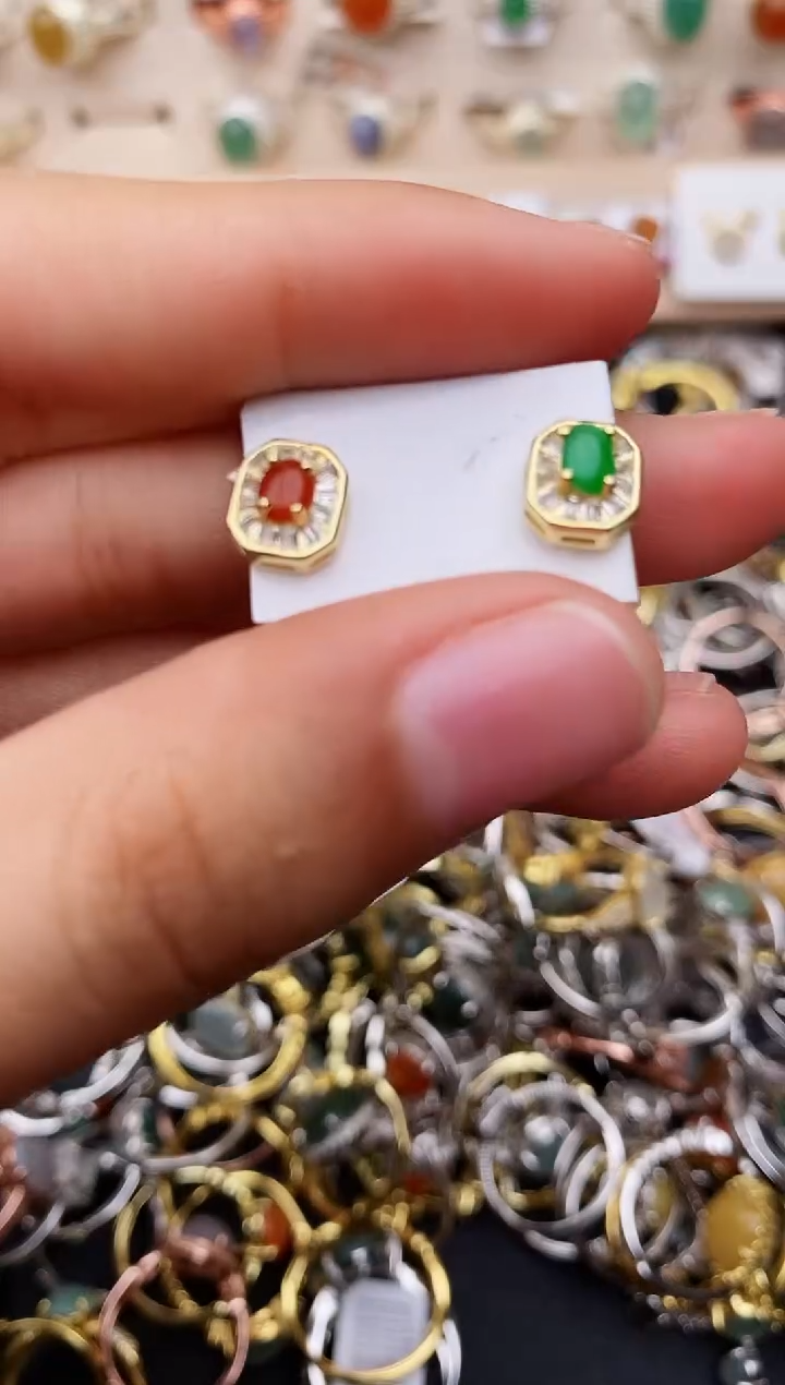 【闪购商品】翡翠戒指银S925镶嵌缅甸翡翠