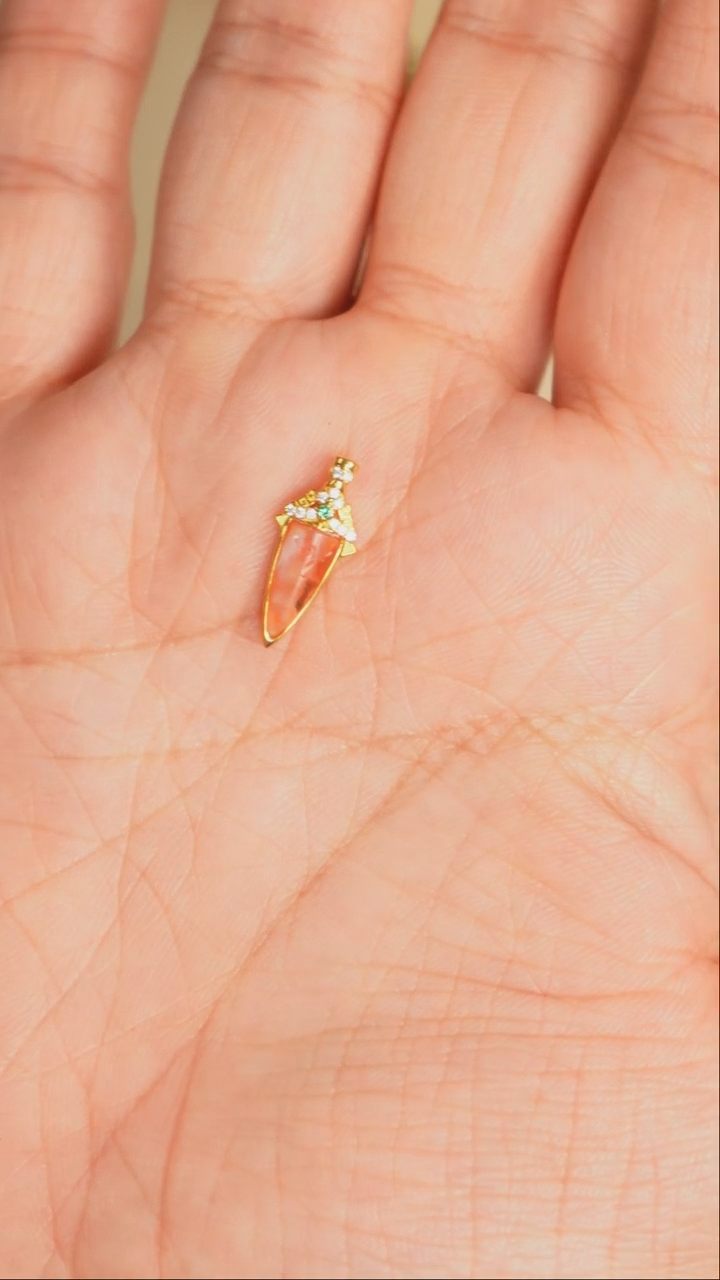 未镶嵌配珠玛瑙/玉髓红玉髓吊坠