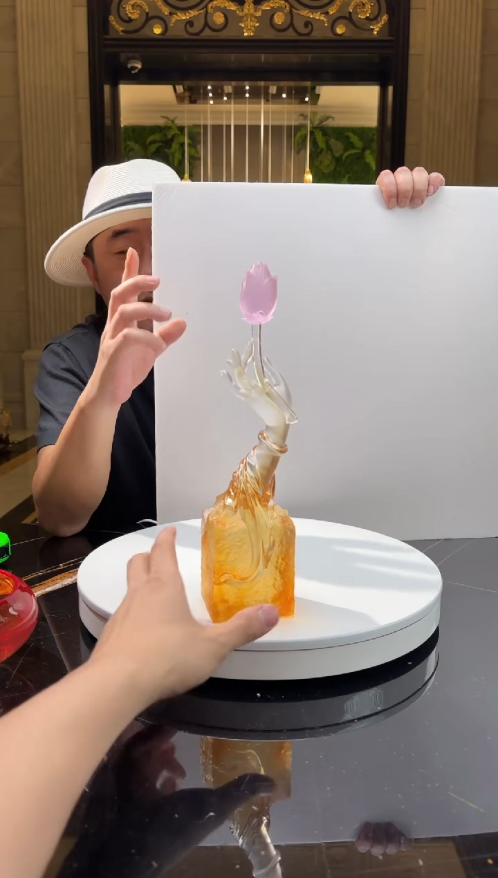 【闪购商品】茶宠AJ06670手捧莲花艺术摆件