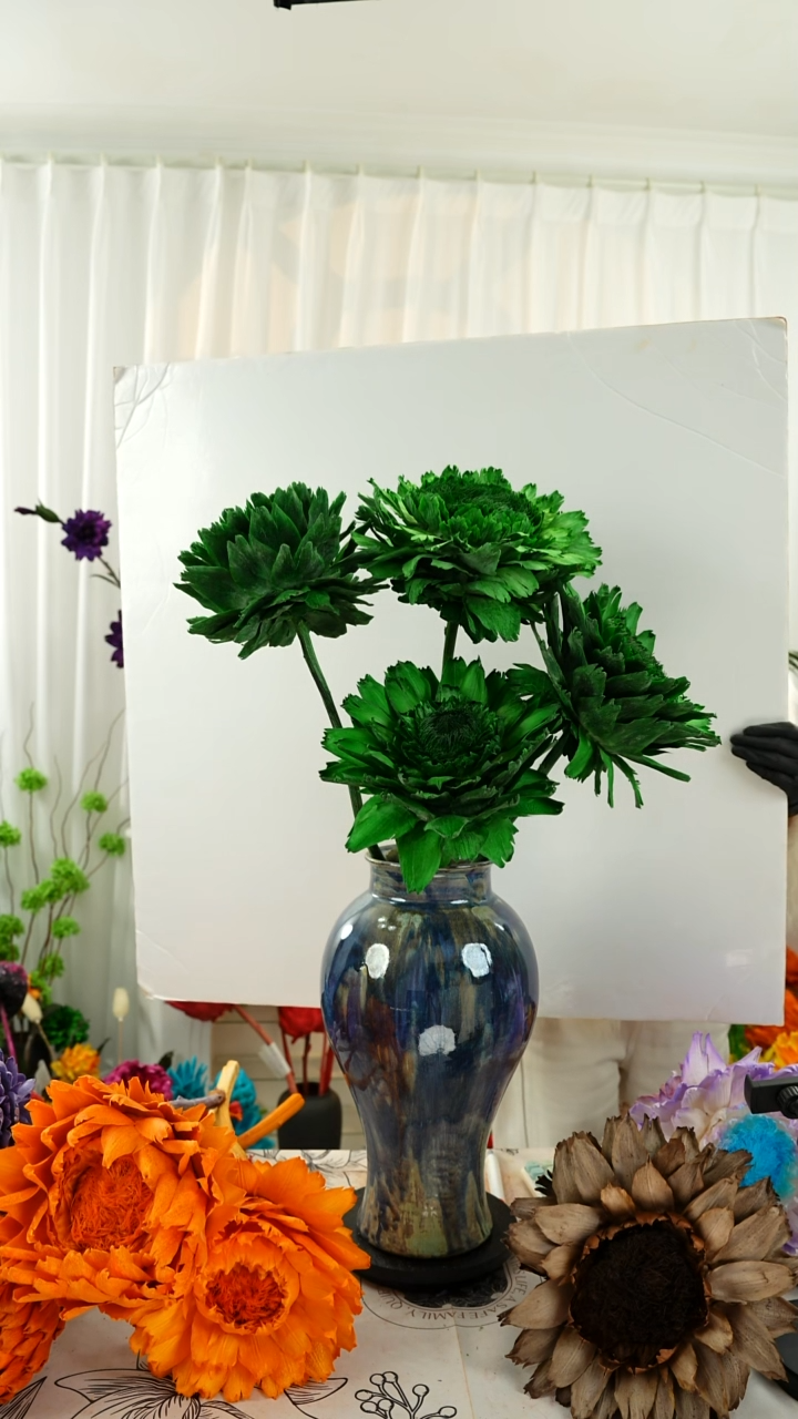 永生洋蓟 霸王花 4个头叶片有伤【墨绿】A22