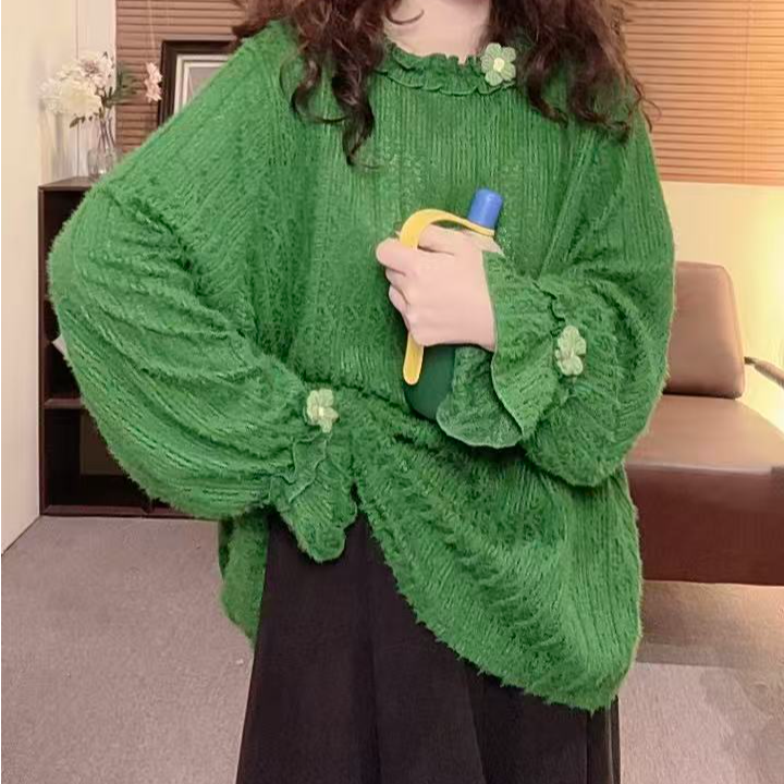 丽丽推荐【小花蕾丝衬衫】复古韩系休闲宽松衬衫绒绒感衬衣打底上衣