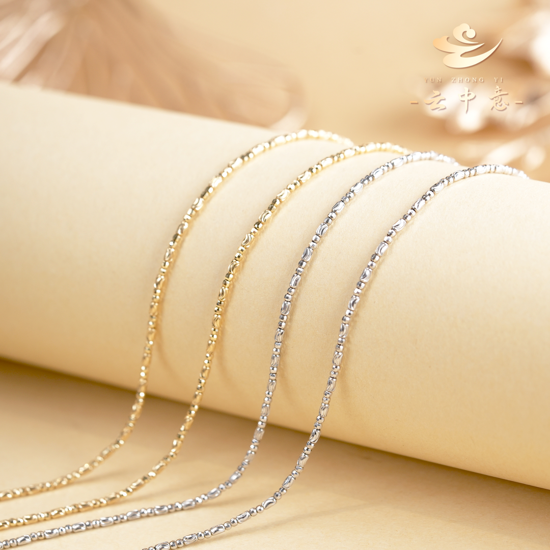 【云中意】 - 18K金 手工月光项链 白/黄二色可选 - 多样性发一件