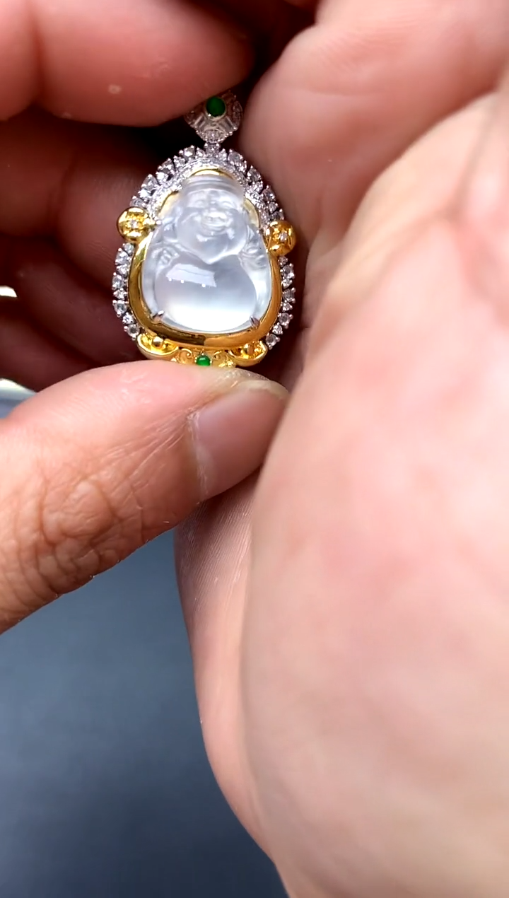 【闪购商品】翡翠颈饰18K金镶嵌321-中国好珍宝