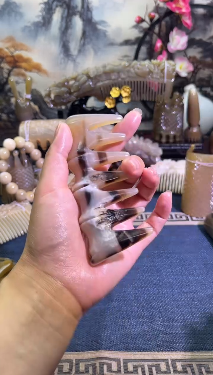 白水牛琅琊齿经络梳