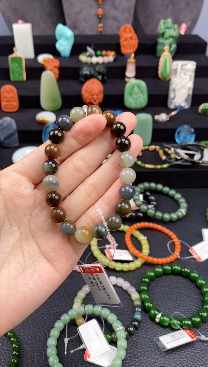 【闪购商品】和田玉-未镶嵌10mm楼兰圆珠手串