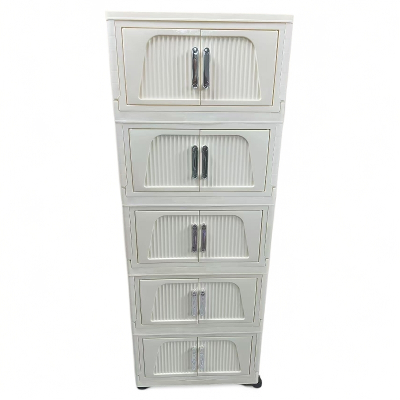 置物架零食免安装收纳柜家用厨房置物客厅玩具收纳架可折叠储物柜