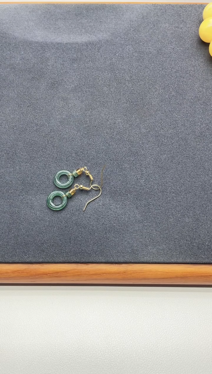 未镶嵌翡翠耳饰翡翠平安扣耳钩耳坠款